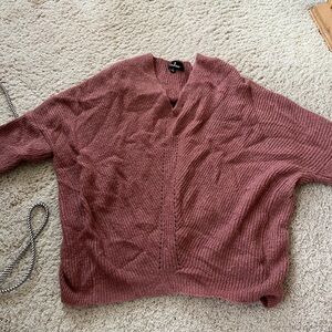 Very Soft Mauve Pink Sweater, size Large, stretchy, comfy
